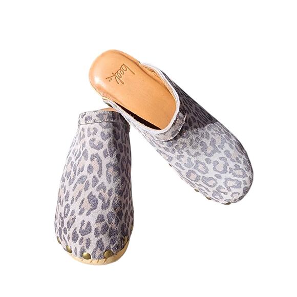 Beek Woodpecker Suede Handcrafted Leopard Clogs 6 - Picture 8 of 8